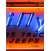 New Willy's "Cars Trucks Jeeps" Porcelain Neon Sign 72"Wx  36"H